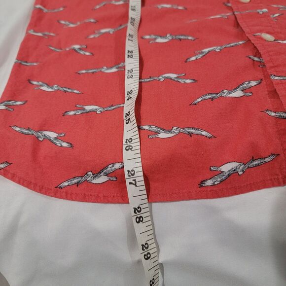 Old Navy The Classic Shirt Mens Button Up Size Large Seagulls Summer Vacation - Picture 5 of 6